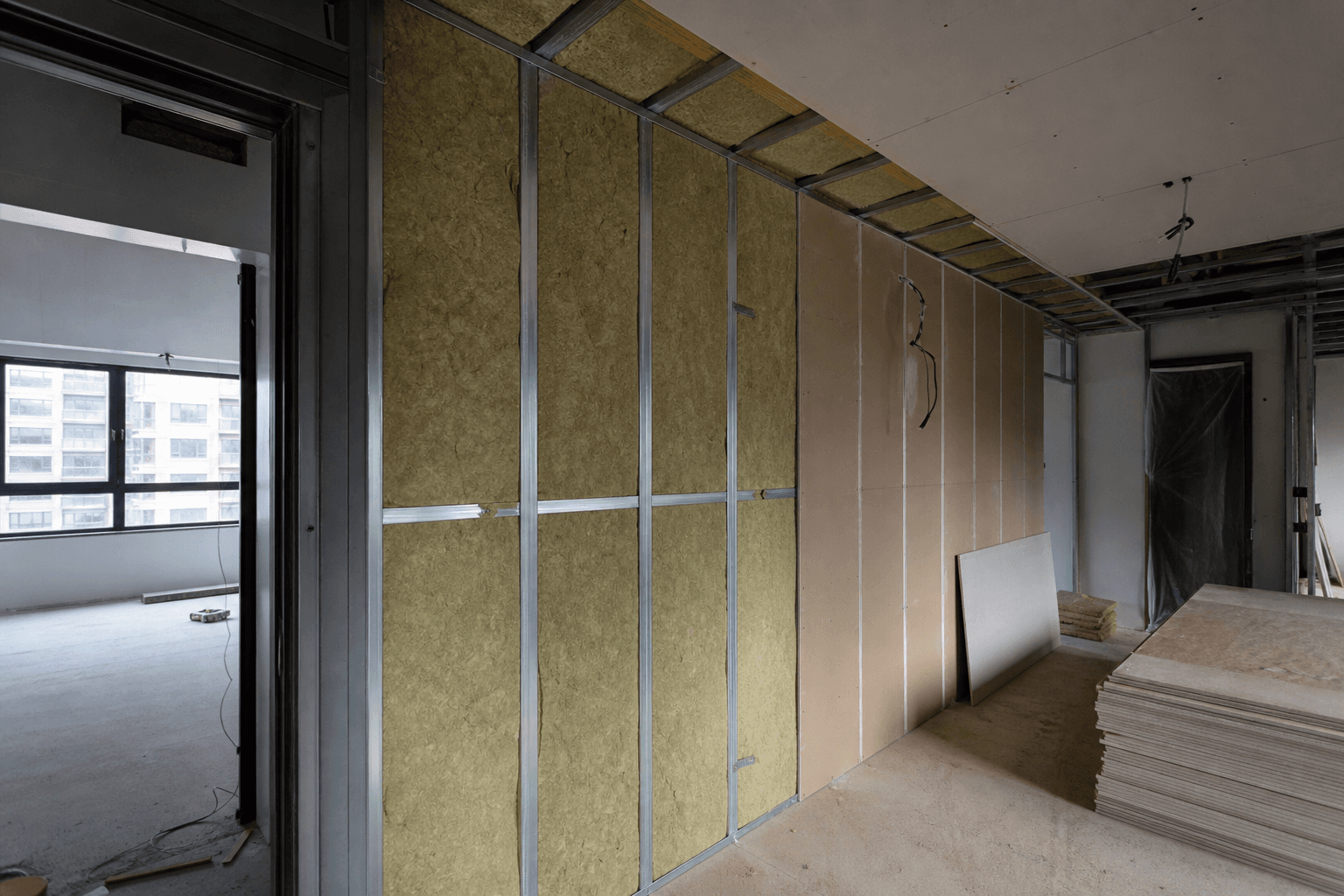 Acoustic soundproofing panels installed in a Singapore room